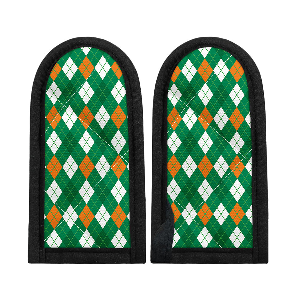 Saint Patrick's Day Argyle Pattern Print Skillet Handle Cover