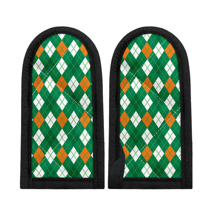 Saint Patrick's Day Argyle Pattern Print Skillet Handle Cover