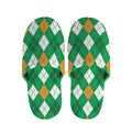 Saint Patrick's Day Argyle Pattern Print Slippers