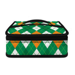 Saint Patrick's Day Argyle Pattern Print Small Lunch Bag