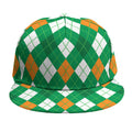 Saint Patrick's Day Argyle Pattern Print Snapback Cap