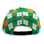 Saint Patrick's Day Argyle Pattern Print Snapback Cap