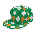 Saint Patrick's Day Argyle Pattern Print Snapback Cap