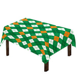 Saint Patrick's Day Argyle Pattern Print Tablecloth