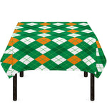 Saint Patrick's Day Argyle Pattern Print Tablecloth