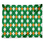 Saint Patrick's Day Argyle Pattern Print Tapestry