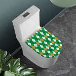 Saint Patrick's Day Argyle Pattern Print Toilet Lid Cover