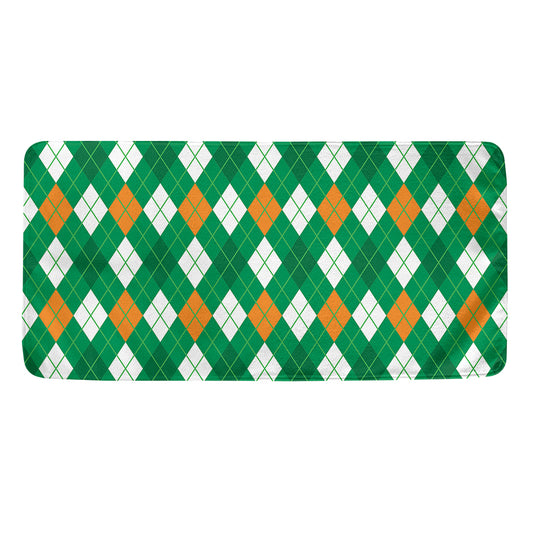 Saint Patrick's Day Argyle Pattern Print Towel