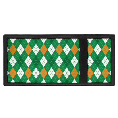 Saint Patrick's Day Argyle Pattern Print Trifold Wallet