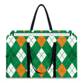 Saint Patrick's Day Argyle Pattern Print Utility Tote Bag
