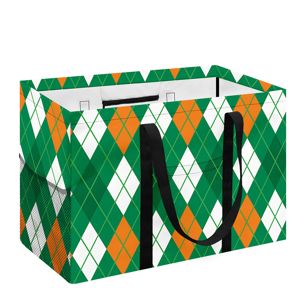 Saint Patrick's Day Argyle Pattern Print Utility Tote Bag