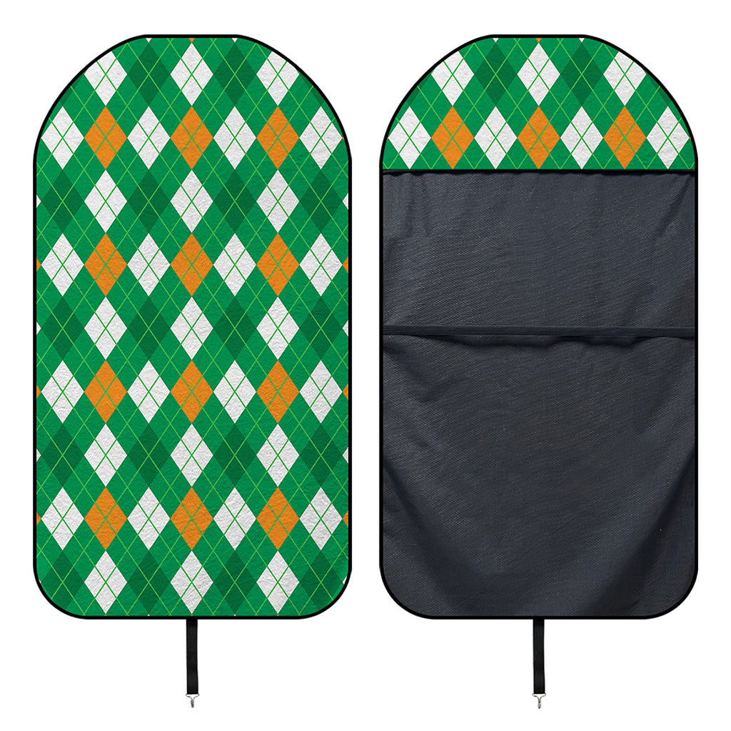 Saint Patrick's Day Argyle Pattern Print Waterproof Car Seat Cover