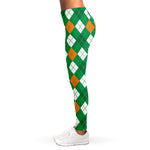 Saint Patrick's Day Argyle Pattern Print Women's Leggings