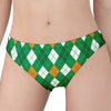 Saint Patrick's Day Argyle Pattern Print Women's Panties