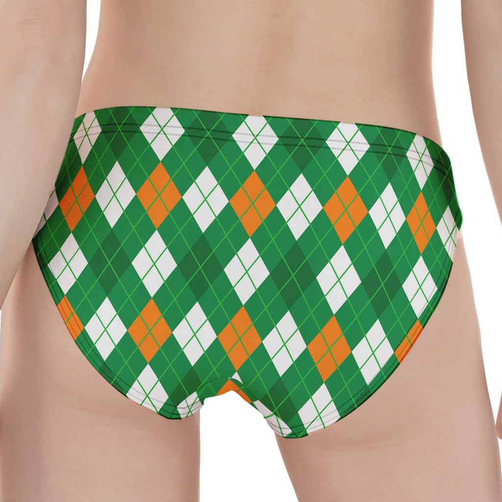 Saint Patrick's Day Argyle Pattern Print Women's Panties