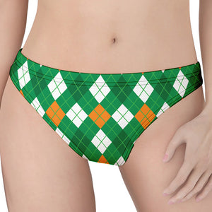 Saint Patrick's Day Argyle Pattern Print Women's Thong