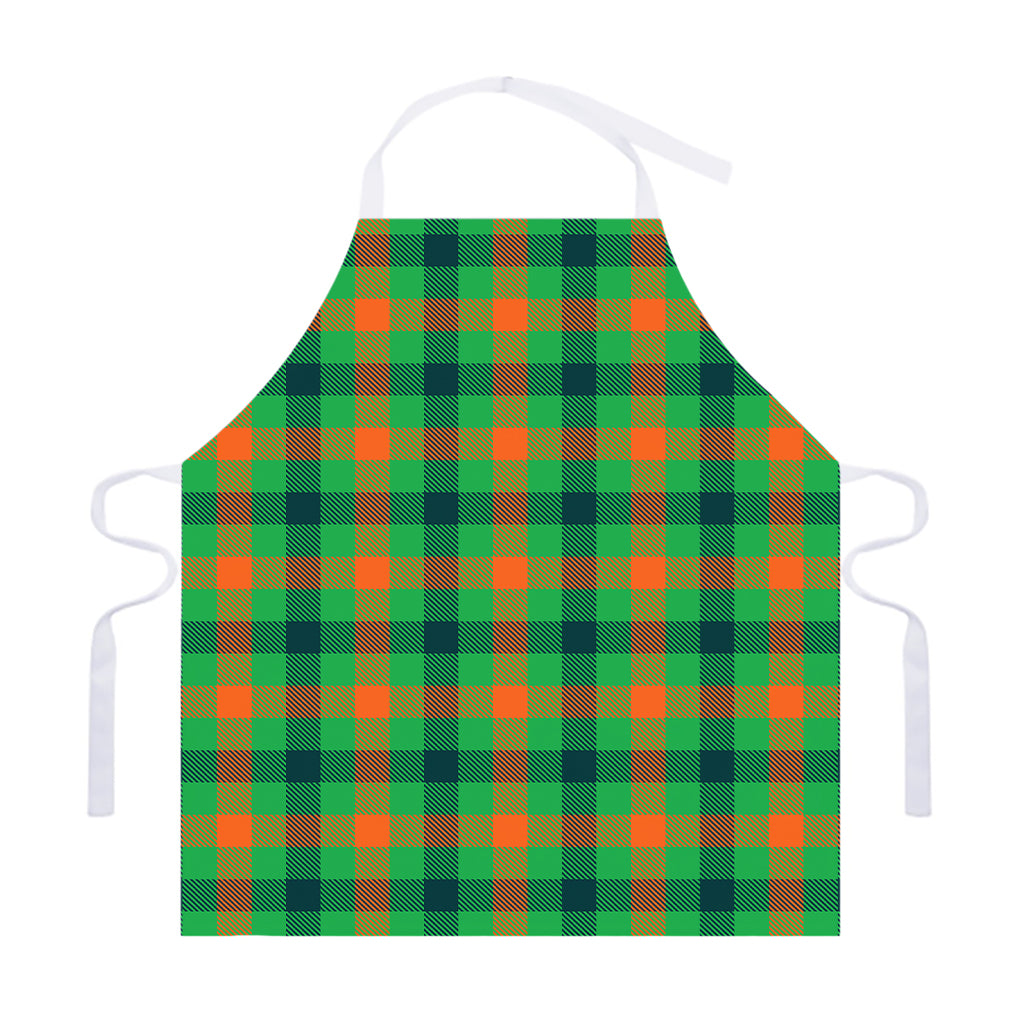 Saint Patrick's Day Buffalo Plaid Print Adjustable Apron