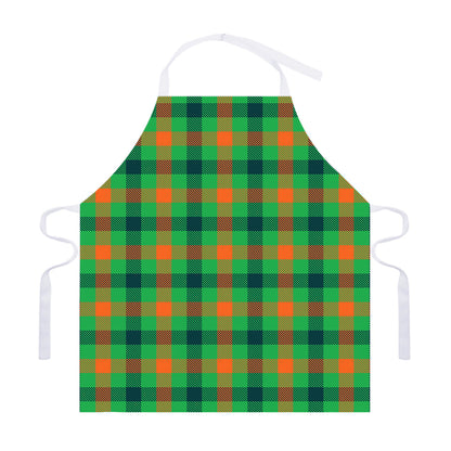 Saint Patrick's Day Buffalo Plaid Print Adjustable Apron