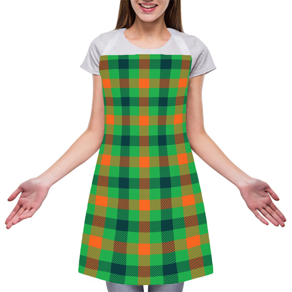 Saint Patrick's Day Buffalo Plaid Print Adjustable Apron