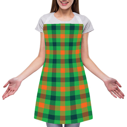 Saint Patrick's Day Buffalo Plaid Print Adjustable Apron