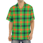 Saint Patrick's Day Buffalo Plaid Print Aloha Shirt