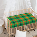 Saint Patrick's Day Buffalo Plaid Print Baby Crib Sheet