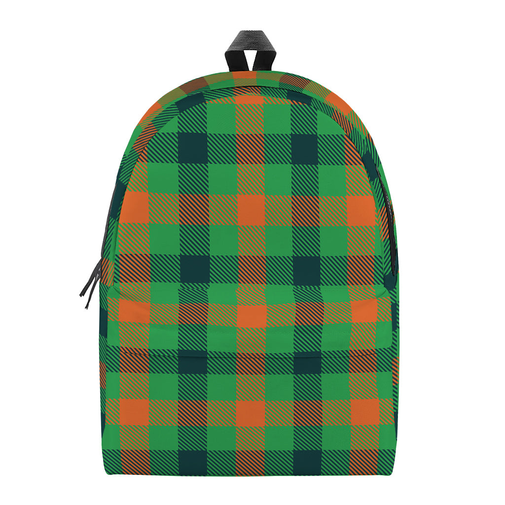 Saint Patrick's Day Buffalo Plaid Print Backpack