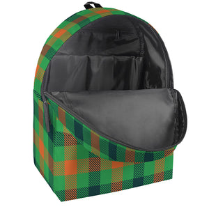 Saint Patrick's Day Buffalo Plaid Print Backpack