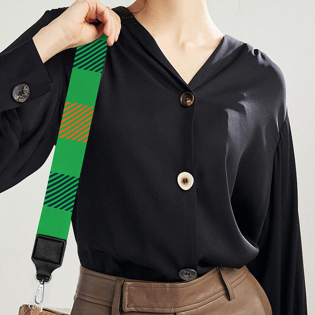 Saint Patrick's Day Buffalo Plaid Print Bag Strap
