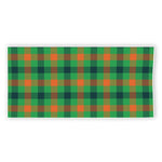 Saint Patrick's Day Buffalo Plaid Print Beach Towel