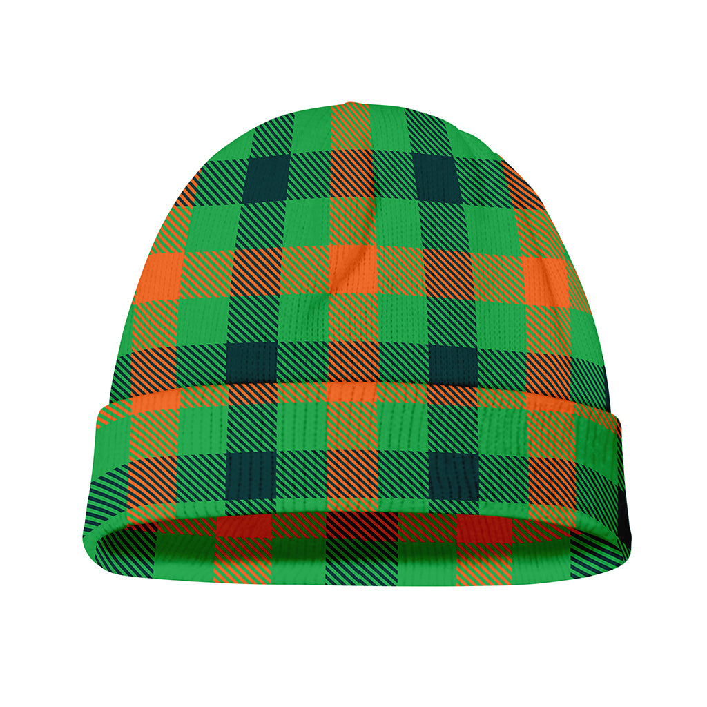 Saint Patrick's Day Buffalo Plaid Print Beanie