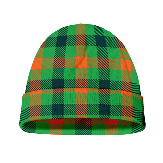 Saint Patrick's Day Buffalo Plaid Print Beanie