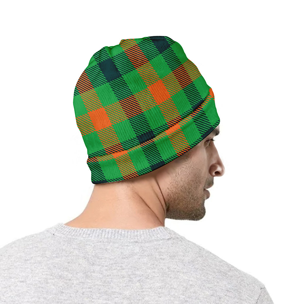 Saint Patrick's Day Buffalo Plaid Print Beanie