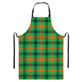 Saint Patrick's Day Buffalo Plaid Print Bib Apron With Pocket