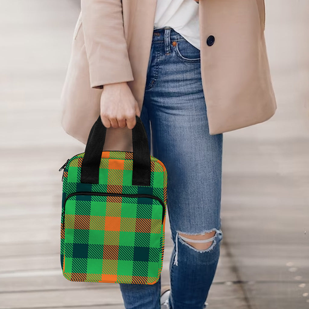Saint Patrick's Day Buffalo Plaid Print Bible Tote Bag