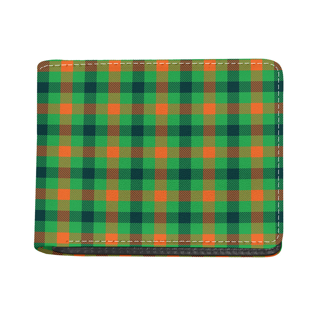 Saint Patrick's Day Buffalo Plaid Print Bifold Wallet