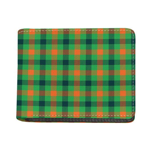 Saint Patrick's Day Buffalo Plaid Print Bifold Wallet