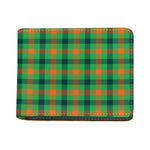 Saint Patrick's Day Buffalo Plaid Print Bifold Wallet