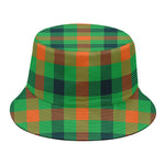 Saint Patrick's Day Buffalo Plaid Print Bucket Hat