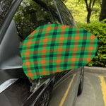 Saint Patrick's Day Buffalo Plaid Print Car Side Mirror Covers