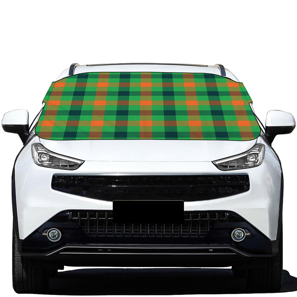 Saint Patrick's Day Buffalo Plaid Print Car Windshield Snow Cover