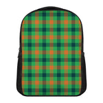 Saint Patrick's Day Buffalo Plaid Print Casual Backpack