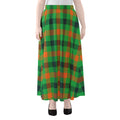 Saint Patrick's Day Buffalo Plaid Print Chiffon Maxi Skirt