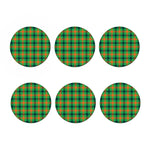 Saint Patrick's Day Buffalo Plaid Print Coaster Set