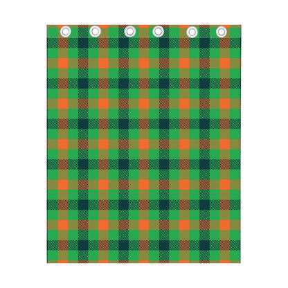 Saint Patrick's Day Buffalo Plaid Print Curtain