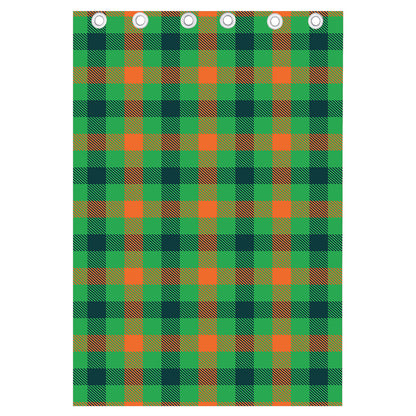 Saint Patrick's Day Buffalo Plaid Print Curtain