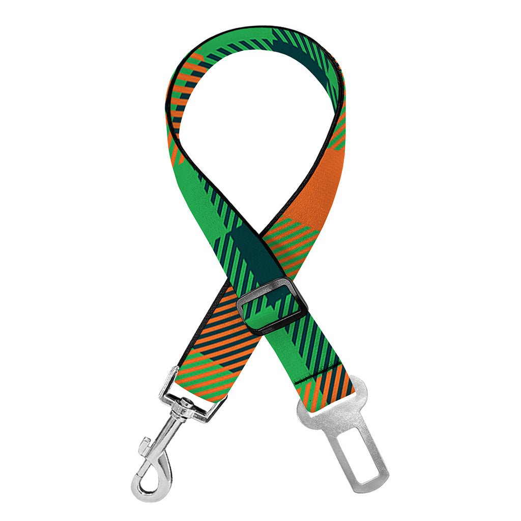 Saint Patrick's Day Buffalo Plaid Print Dog Seat Belt