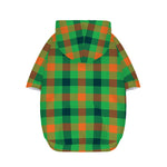 Saint Patrick's Day Buffalo Plaid Print Dog Zip Up Hoodie