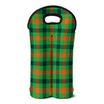 Saint Patrick's Day Buffalo Plaid Print Double Neoprene Wine Tote