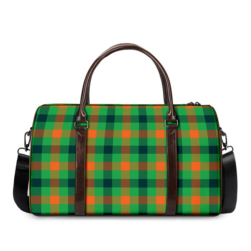 Saint Patrick's Day Buffalo Plaid Print Duffle Bag